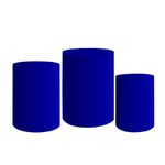 Trio De Cilindros Para Festa Fundo Azul Marinho Liso