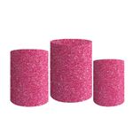 Trio De Cilindros Para Festa Glitter Rosa Brilho 3