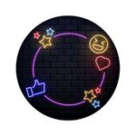 Painel De Festa Redondo Emojis Divertidos Teen