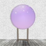 Painel De Festa Redondo Glitter Roxo Brilho Lilás Estrelas
