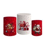 Trio De Cilindros Para Festa Papai Noel Natal Fofo