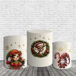 Trio De Cilindros Para Festa Feliz Natal Mágico Duende