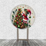 Painel De Festa Redondo Feliz Natal Mágico Duende