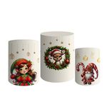 Trio De Cilindros Para Festa Feliz Natal Mágico Duende