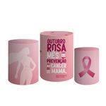 Trio De Cilindros Para Festa Outubro Rosa