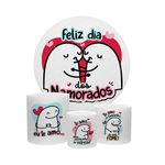 Kit Capa Painel Sublimado + 3 Capas De Cilindro - Dia dos Namorados