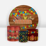 Kit Capa Painel Sublimado + 3 Capas De Cilindro - Festa Junina
