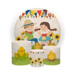 Kit Capa Painel Sublimado + 3 Capas De Cilindro - Festa Junina