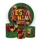 Kit Capa Painel Sublimado + 3 Capas De Cilindro - Festa Junina