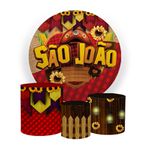 Kit Capa Painel Sublimado + 3 Capas De Cilindro - Festa Junina