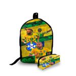 Mini Mochila Urbana + Estojo - Jogadores Futebol - Lançamento 
