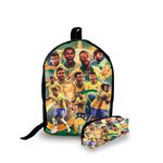 Mini Mochila Urbana + Estojo - Jogadores Futebol - Lançamento 2