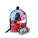 Mini Mochila Urbana + Estojo - Lady Bug - Lançamento
