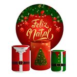 Kit Capa Painel Sublimado + 3 Capas De Cilindro - Natal 03