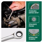 Jogo de Chave Combinada Catraca de 8-24mm com 16 Peças da Sata -ST08034L