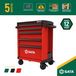 Carro para Ferramentas Profissional com 5 gavetas vermelho SATA – ST95112G-R