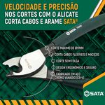 Alicate Corta Cabos E Arame de 8" SATA - ST72502ST