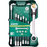Jogo Chave Combinada Speedy Catraca de 8 a 19mm com 8 peças SATA - ST08007ASJ