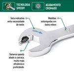Chave Combinada Speedy Com Catraca Da Sata - Medidas Em Milímetro