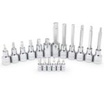 Jogo Soquete Bits Hexagonal 1/4" 1/2" de 1/4" e 1/2" pol com 18 peças da SATA - ST09053SJ