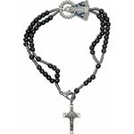Terço Pulso Hematita Nossa Senhora Aparecida Strass