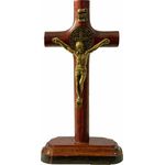 Crucifixo Madeira 9cm De Mesa