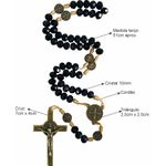 Terço São Bento Cristal 10mm