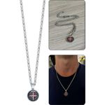 CORRENTE AÇO INOX COM MEDALHA SÃO BENTO