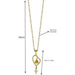 CORRENTE AÇO INOX 316L DOURADO NOSSA SENHORA APARECIDA