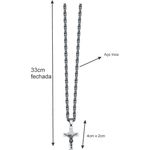 CORRENTE AÇO INOX COM CRUCIFIXO 3X2CM