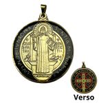 Pingente Medalha São Bento Resinada 22 Mm