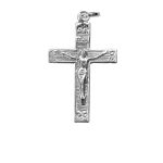 Pingente Crucifixo Prateado 3,1 x 2 Cm