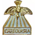 Broche Botton Catequista Pombinha