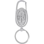 Chaveiro Mosquetão Nossa Senhora Aparecida Giratório Oval