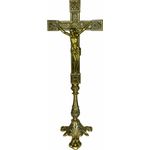 Crucifixo Metal de Altar Com Base 50cm