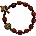 Pulseira Madeira Cruz e Medalha São Bento