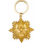 Chaveiro Espírito Santo Raios Dourado