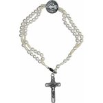 Rosário Terço Pulso Pulseira Pérola São Bento