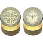 Luminária Bola De Cristal Led Com Santo