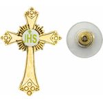 Broche Botton Cruz Dourada