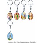 Chaveiro Oval Metal Resinado