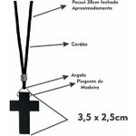 Cordão Cruz Madeira Palito
