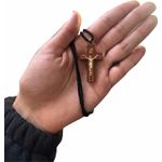 Cordão Cruz Madeira Rogai Por Nós