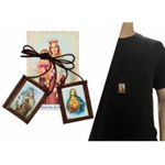 Escapulário Nossa Senhora Do Carmo De Tecido Original Grande 3 x 3,8 Cm