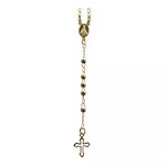 Rosário Terço Colar Pescoço Dourado Folheado a Ouro 3mm