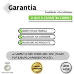 Corrente Aço Inox Fina Barata 60cm