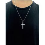 Corrente Com Crucifixo Aço Inox Premium 4,0cm x 2,5cm