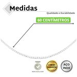 Corrente Com Crucifixo Aço Inox Tridimensional