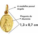 Medalha Milagrosa Nossa Senhora Das Graças Dourada Pequena