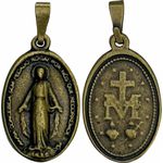 Medalha Milagrosa Ouro Velho 16x27 Mm Média